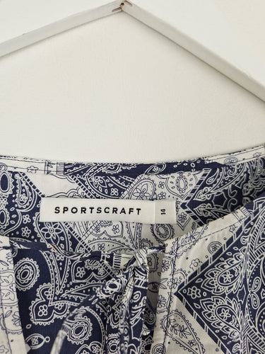 Second-Hand - Sportscraft Paisley Tie Front Blouse Size 14 - SwapUp