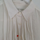 Second-Hand - Banana Republic Pleated Front Semi Sheer Shirt Size L - SwapUp