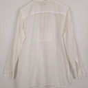 Second-Hand - Banana Republic Pleated Front Semi Sheer Shirt Size L - SwapUp