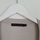 Second-Hand - David Lawrence Taupe Deep V Fine Knit Cardigan Size M - SwapUp