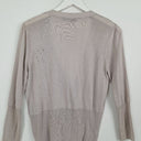 Second-Hand - David Lawrence Taupe Deep V Fine Knit Cardigan Size M - SwapUp
