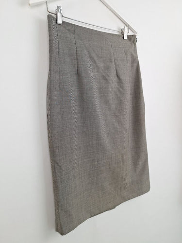 Second-Hand - Jigsaw Micro Houndstooth Wool Pencil Skirt Size 12 - SwapUp