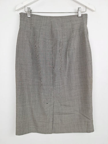 Second-Hand - Jigsaw Micro Houndstooth Wool Pencil Skirt Size 12 - SwapUp