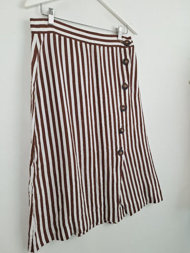 Second-Hand - Country Road Coco Stripe Linen Midi Skirt Size 12 - SwapUp