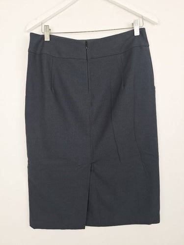 Second-Hand - Veronika Maine Navy Smart Tailored Pencil Skirt Size 10 - SwapUp