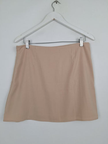 Second-Hand - Perfect Stranger Soft Pink Front Split Mini Skirt Size 12 - SwapUp