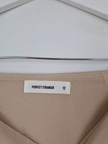 Second-Hand - Perfect Stranger Soft Pink Front Split Mini Skirt Size 12 - SwapUp