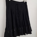 Second-Hand - Sita Murt Whimsical Embroidered Ruffle Midi Skirt Size 12 - SwapUp