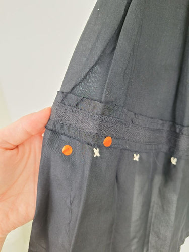 Second-Hand - Sita Murt Whimsical Embroidered Ruffle Midi Skirt Size 12 - SwapUp