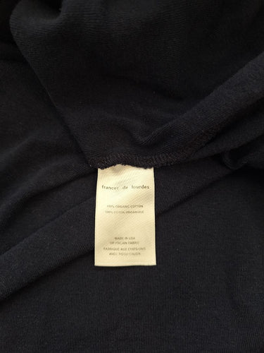 Second-Hand - Frances de Lourdes Everyday Indigo Ribbed Raw Hem Dress Size S - SwapUp