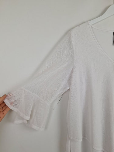 Second-Hand - Taking Shape White Mesh Fairy Top Size XL - SwapUp