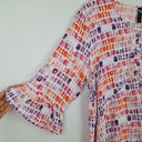 Second-Hand - Taking Shape Lavender Apricot Abstract Top Size 16 - SwapUp