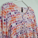 Second-Hand - Taking Shape Lavender Apricot Abstract Top Size 16 - SwapUp