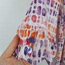 Second-Hand - Taking Shape Lavender Apricot Abstract Top Size 16 - SwapUp