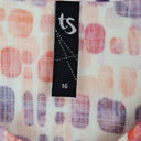 Second-Hand - Taking Shape Lavender Apricot Abstract Top Size 16 - SwapUp