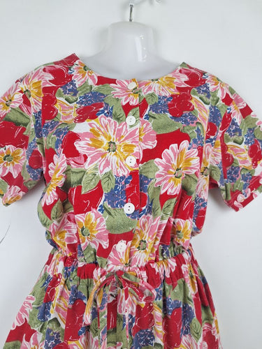 Second-Hand - Assorted Brands Retro Floral Playsuit Size M - SwapUp