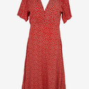 Second-Hand - Faithfull The Brand Red Tulip Midi Dress Size 12 - SwapUp