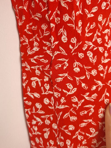 Second-Hand - Faithfull The Brand Red Tulip Midi Dress Size 12 - SwapUp