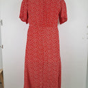 Second-Hand - Faithfull The Brand Red Tulip Midi Dress Size 12 - SwapUp