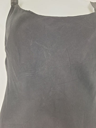 Second-Hand - Nude Lucy Refined Black Slinky Midi Dress Size L - SwapUp