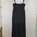 Second-Hand - Nude Lucy Refined Black Slinky Midi Dress Size L - SwapUp