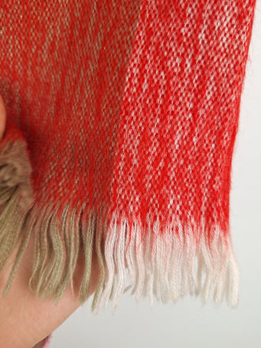 Second-Hand - Assorted Brands Red Colour Block Scarf - SwapUp