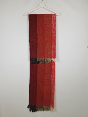Second-Hand - Assorted Brands Red Colour Block Scarf - SwapUp
