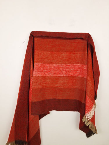 Second-Hand - Assorted Brands Red Colour Block Scarf - SwapUp