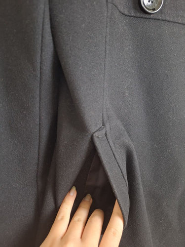 Second-Hand - Michael Kors Wool Blend Black Peacoat Coat Size 6 - SwapUp