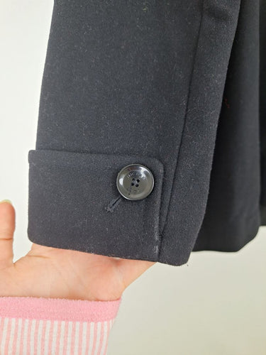 Second-Hand - Michael Kors Wool Blend Black Peacoat Coat Size 6 - SwapUp