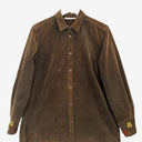 Second-Hand - Lavender Road Dark Olive Embroidered Detail Shirt Size 12 - SwapUp