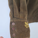 Second-Hand - Lavender Road Dark Olive Embroidered Detail Shirt Size 12 - SwapUp