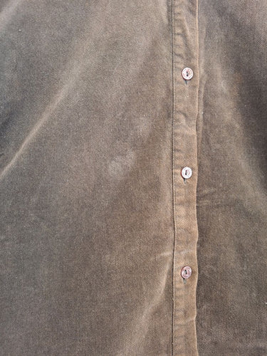 Second-Hand - Lavender Road Dark Olive Embroidered Detail Shirt Size 12 - SwapUp