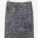 Second-Hand - Sportscraft Ink Blue Leopard Tailored Mini Skirt Size 10 - SwapUp