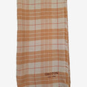 Second-Hand - Oroton Peach Checkered Fringe Edge Scarf - SwapUp
