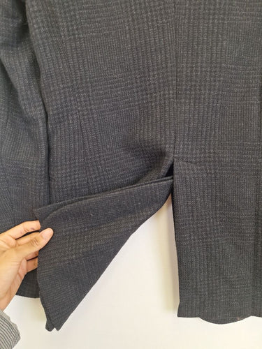 Second-Hand - Massimo Dutti Classic Wool Blend Grey Hounds tooth Blazer Size XS - SwapUp