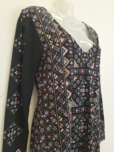 Second-Hand - Tigerlily Geometric Motif Plunge Dress Size XS - SwapUp