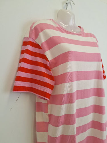 Second-Hand - United Colors of Benetton Candy Stripe Jersey T-Shirt Dress Size XS - SwapUp