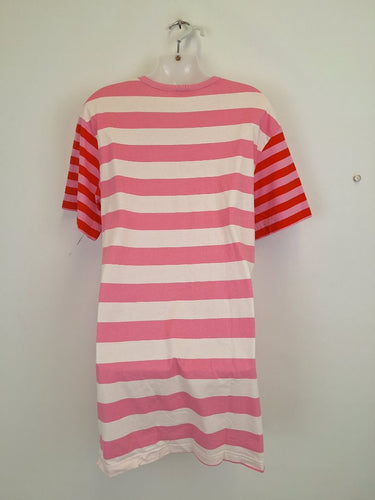 Second-Hand - United Colors of Benetton Candy Stripe Jersey T-Shirt Dress Size XS - SwapUp
