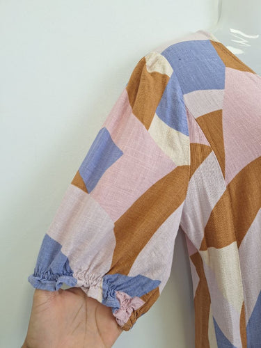 Second-Hand - Mister Zimi Pastel Swirl Mini Dress Size 8 - SwapUp