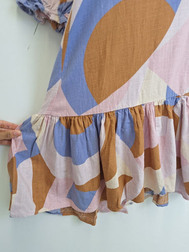 Second-Hand - Mister Zimi Pastel Swirl Mini Dress Size 8 - SwapUp