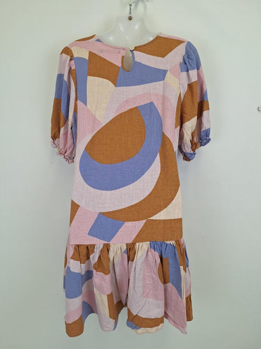 Second-Hand - Mister Zimi Pastel Swirl Mini Dress Size 8 - SwapUp