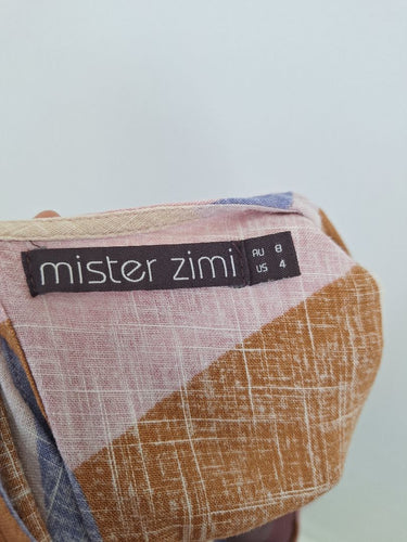 Second-Hand - Mister Zimi Pastel Swirl Mini Dress Size 8 - SwapUp