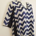 Second-Hand - Luxe Deluxe Silk Chevron Poolside Mini Dress Size 12 - SwapUp