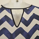 Second-Hand - Luxe Deluxe Silk Chevron Poolside Mini Dress Size 12 - SwapUp