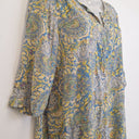 Second-Hand - The Ark Daisy Blue Boho Mini Dress Size M - SwapUp