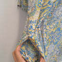 Second-Hand - The Ark Daisy Blue Boho Mini Dress Size M - SwapUp