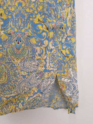 Second-Hand - The Ark Daisy Blue Boho Mini Dress Size M - SwapUp