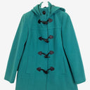 Second-Hand - Sabena Teal Hooded Duffle Coat Size 10 - SwapUp