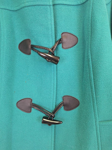 Second-Hand - Sabena Teal Hooded Duffle Coat Size 10 - SwapUp